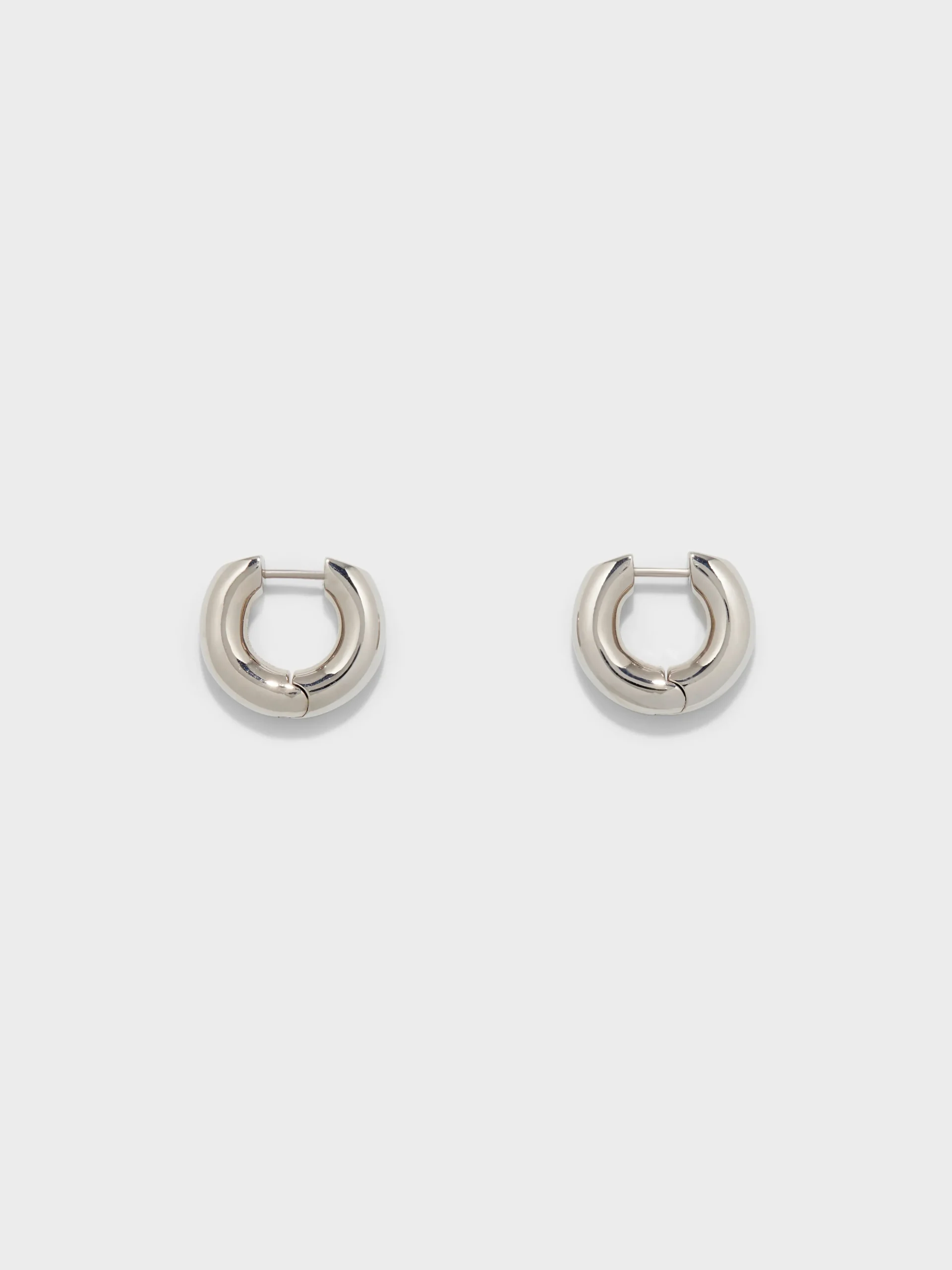 Alaya Medium Palladium-Plated Hoop Earrings