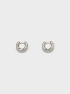 Alaya Small Palladium-Plated Hoop Earrings