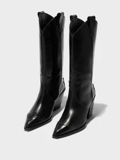 Ariel Leather Cowboy Boots