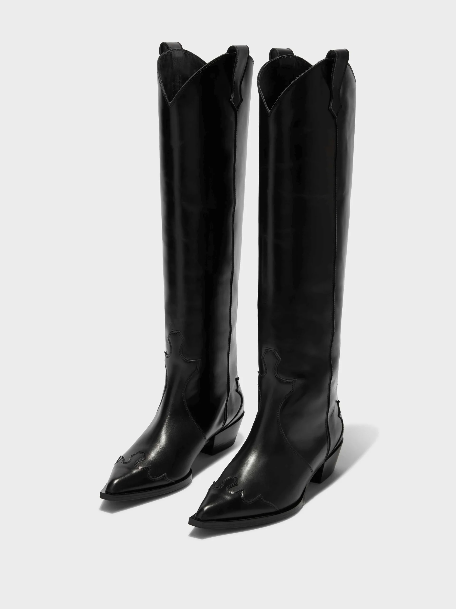 Aruna Leather Knee-High Cowboy Boots