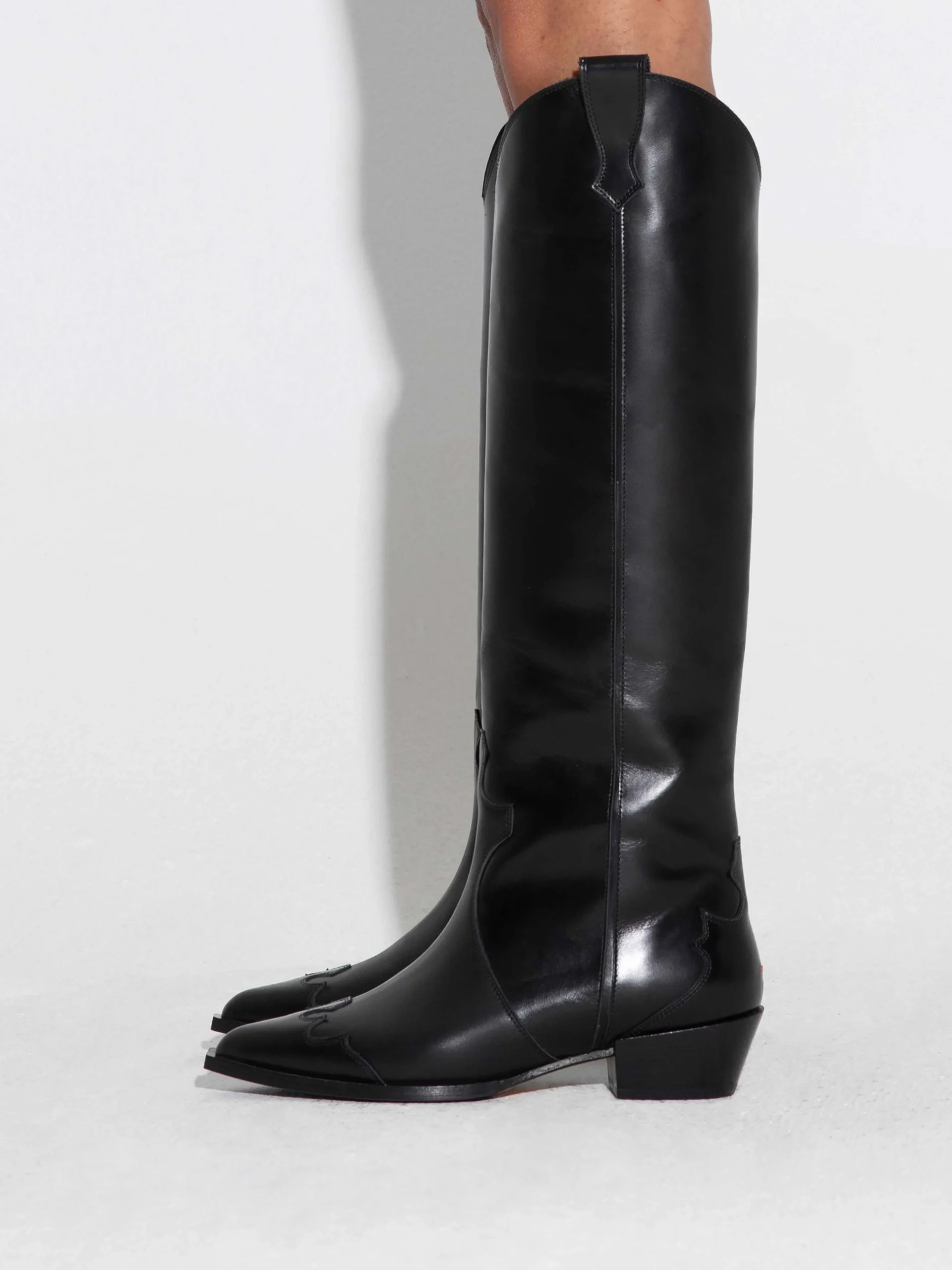Aruna Leather Knee-High Cowboy Boots