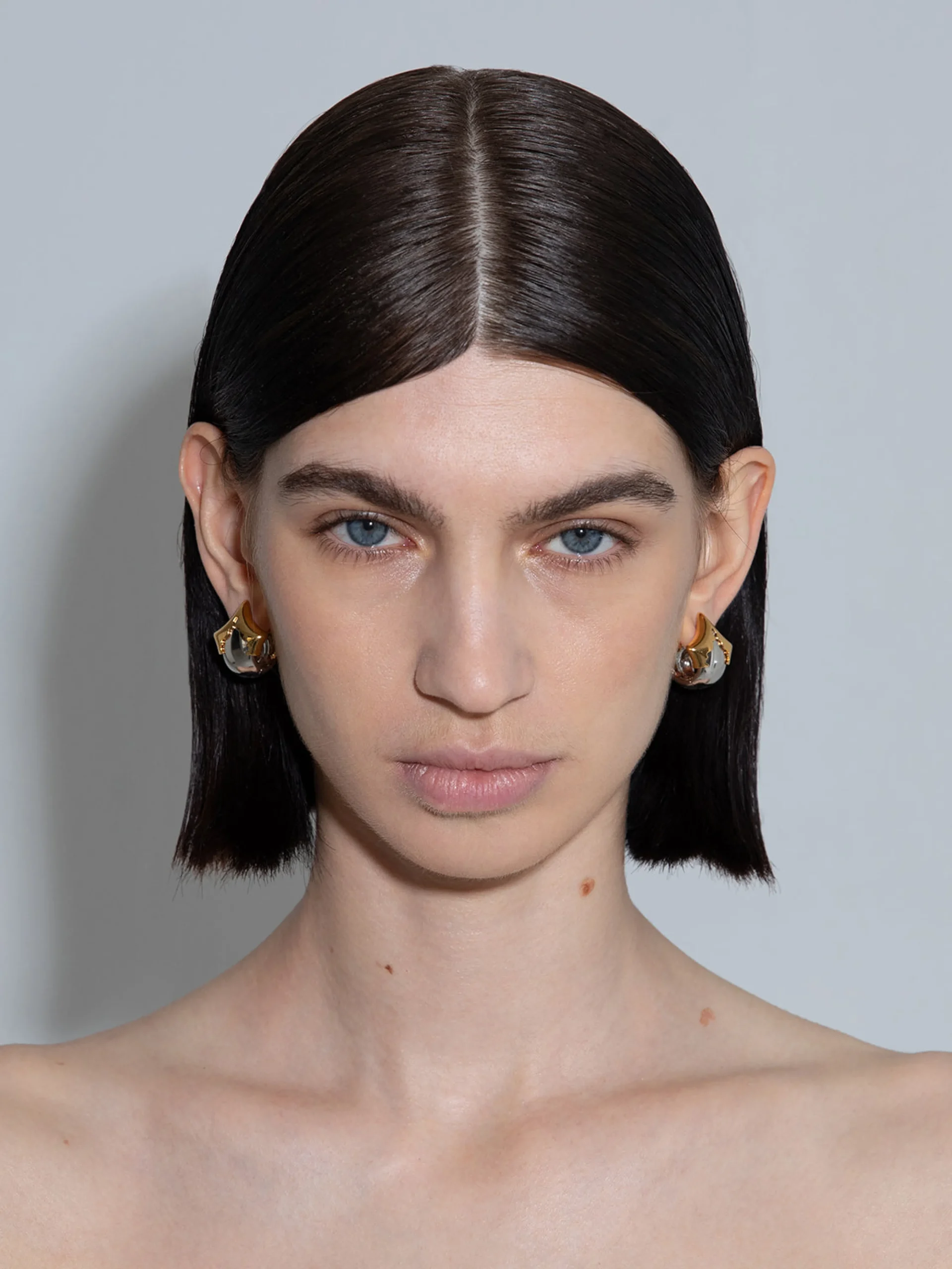 August Palladium and 18kt Gold-Plated Earrings