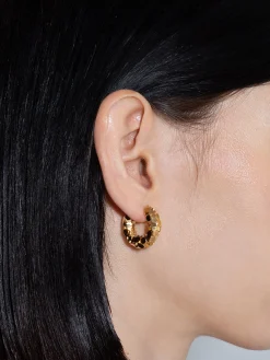 Cooper Medium 18kt Gold-Plated Hoop Earrings