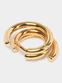 Dean 18k Gold-Plated Hoop Earrings