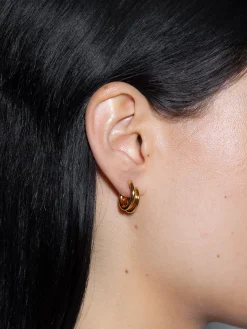 Dean 18k Gold-Plated Hoop Earrings