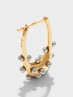 Elijah 18kt Gold and Palladium-Plated Hoop Earrings