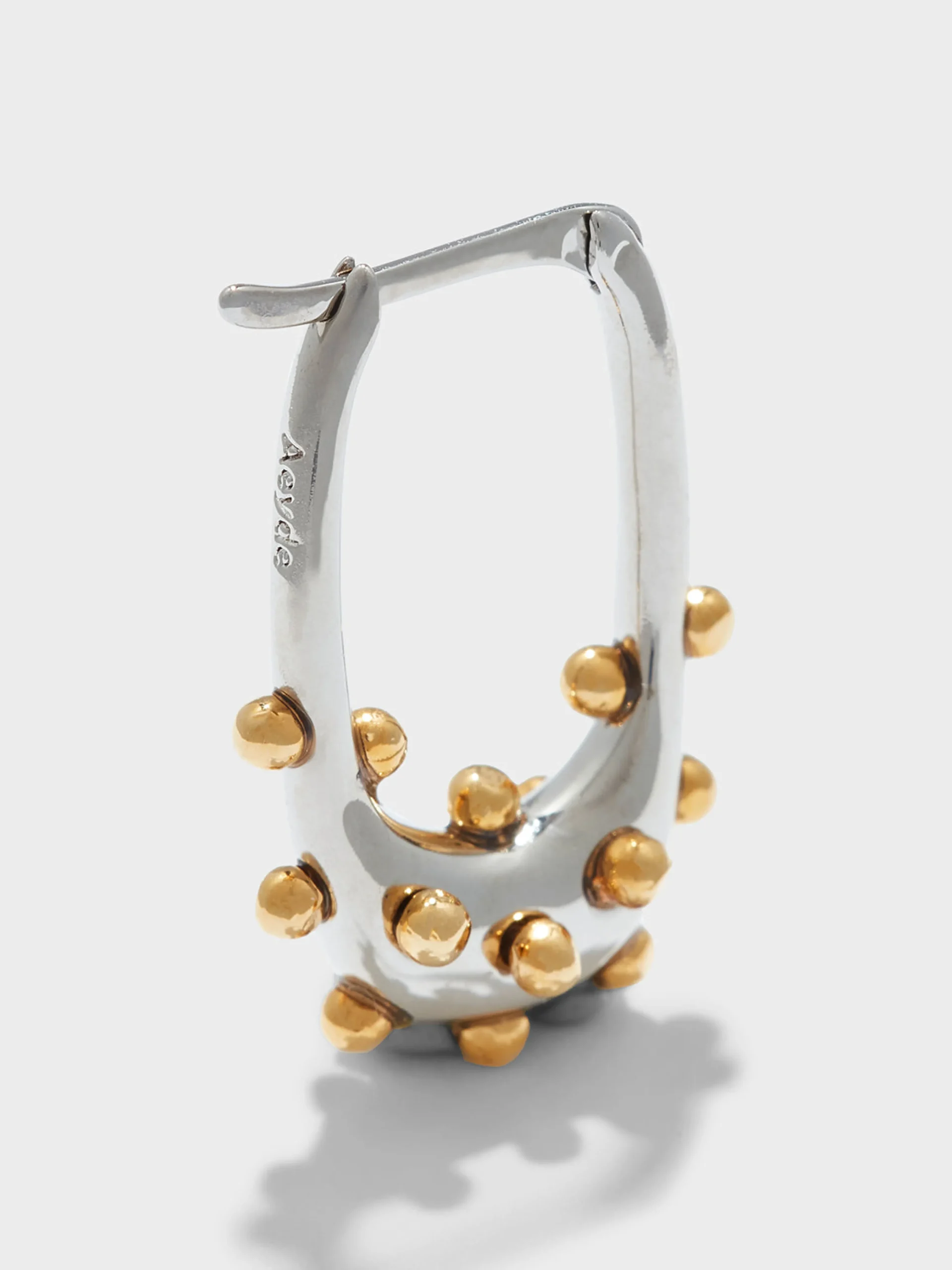 Elijah Palladium and 18kt Gold-Plated Hoop Earrings