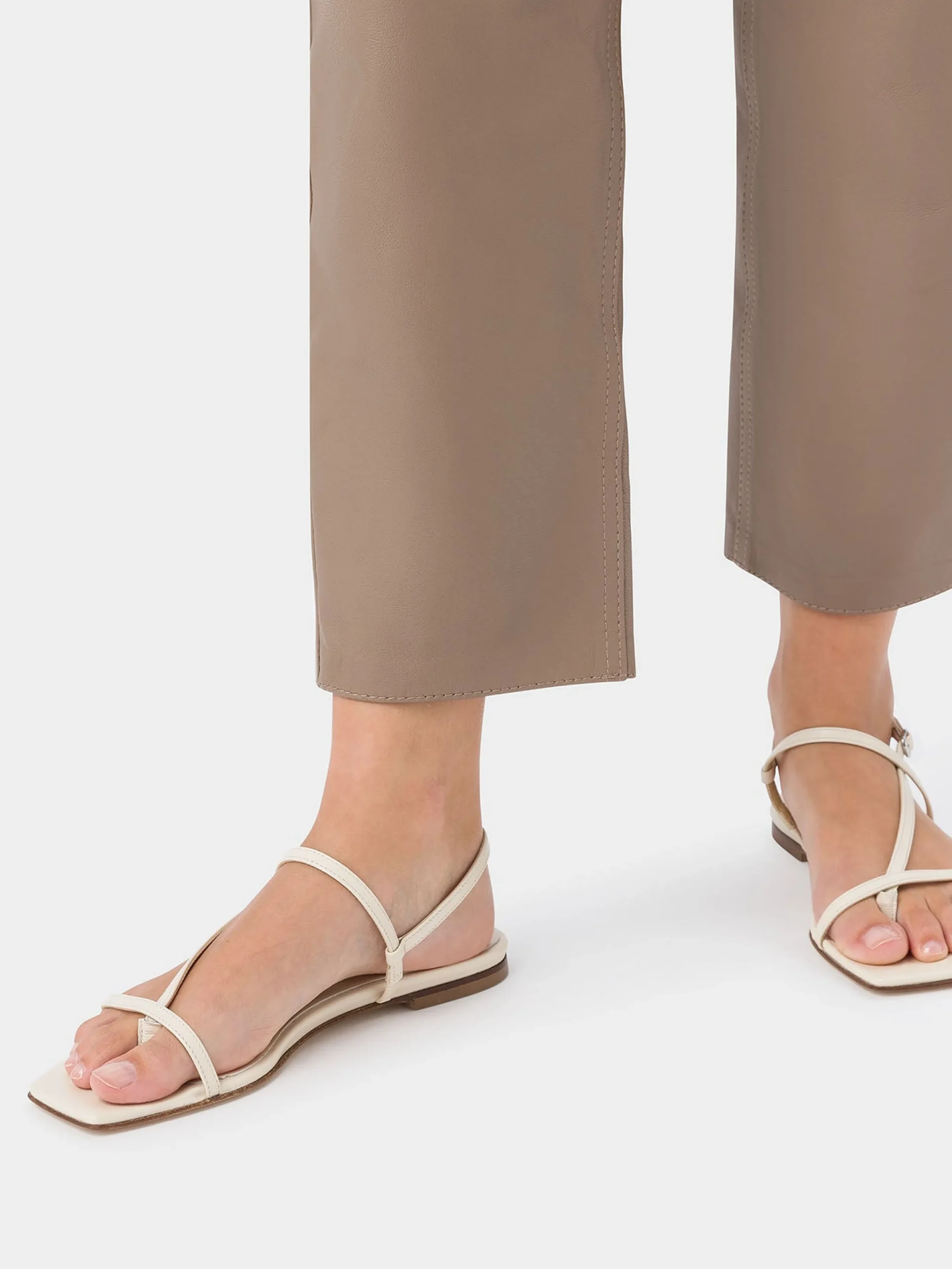 Ella Leather Toe-Post Sandals