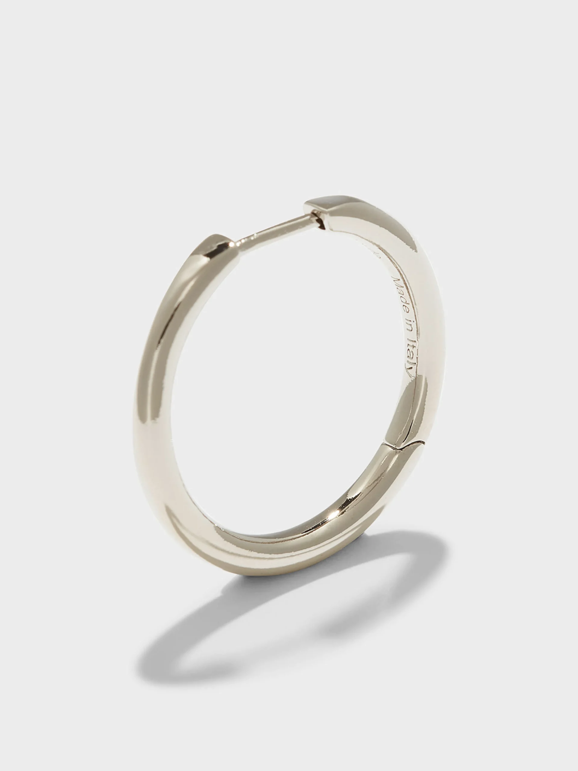 Elona Medium Palladium-Plated Hoop Earrings