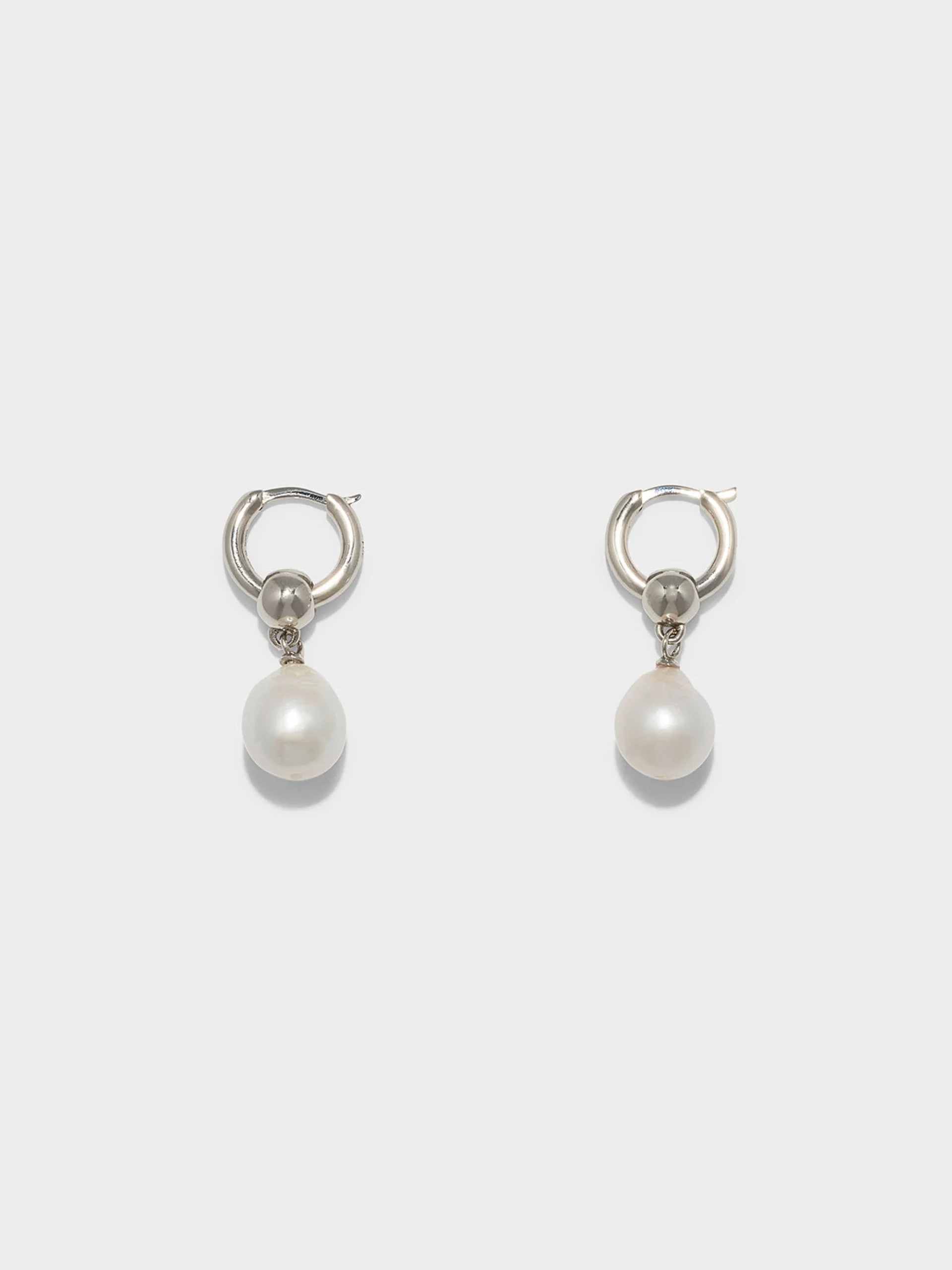 Elvin Pearl and Palladium-Plated Earrings