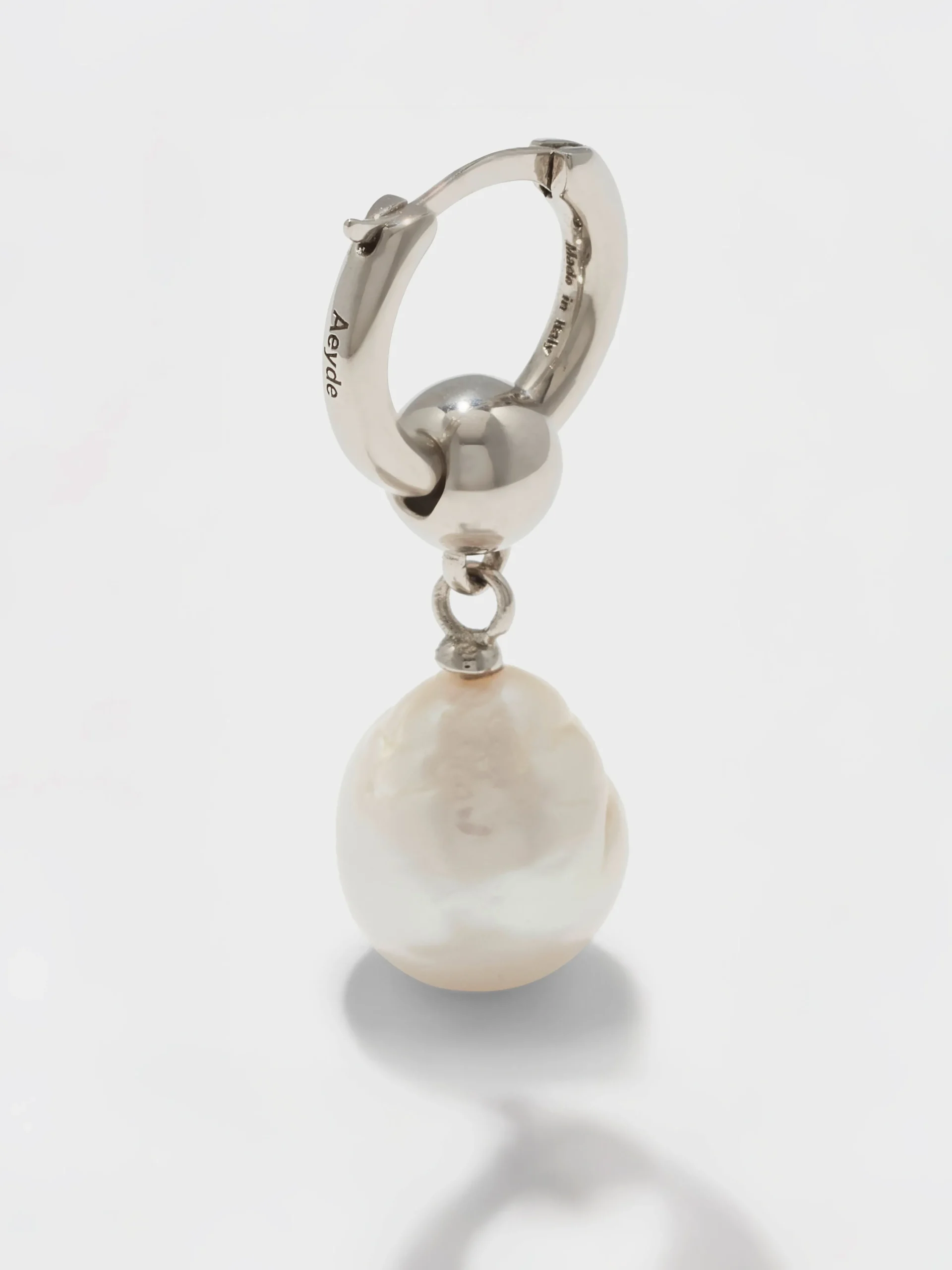 Elvin Pearl and Palladium-Plated Earrings