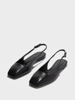 Geraldine Leather Slingback Flats