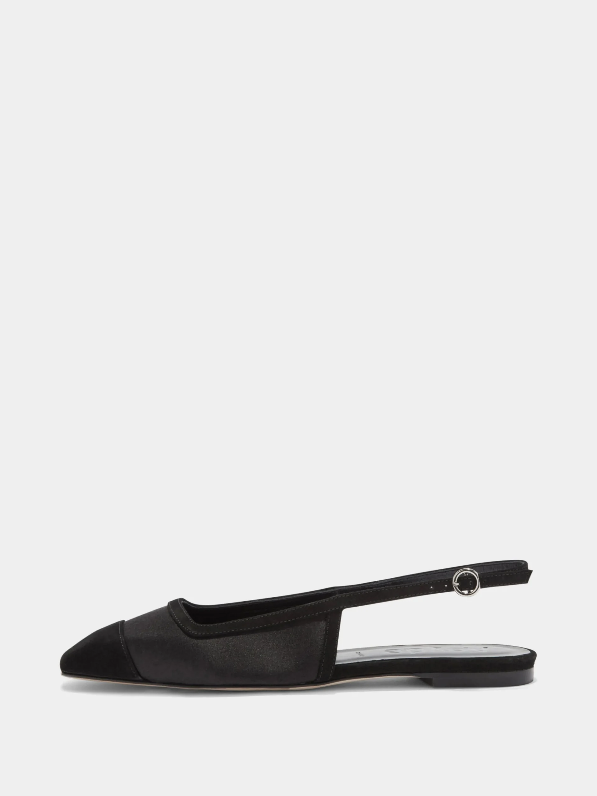 Geraldine Satin Toe-Cap Slingback