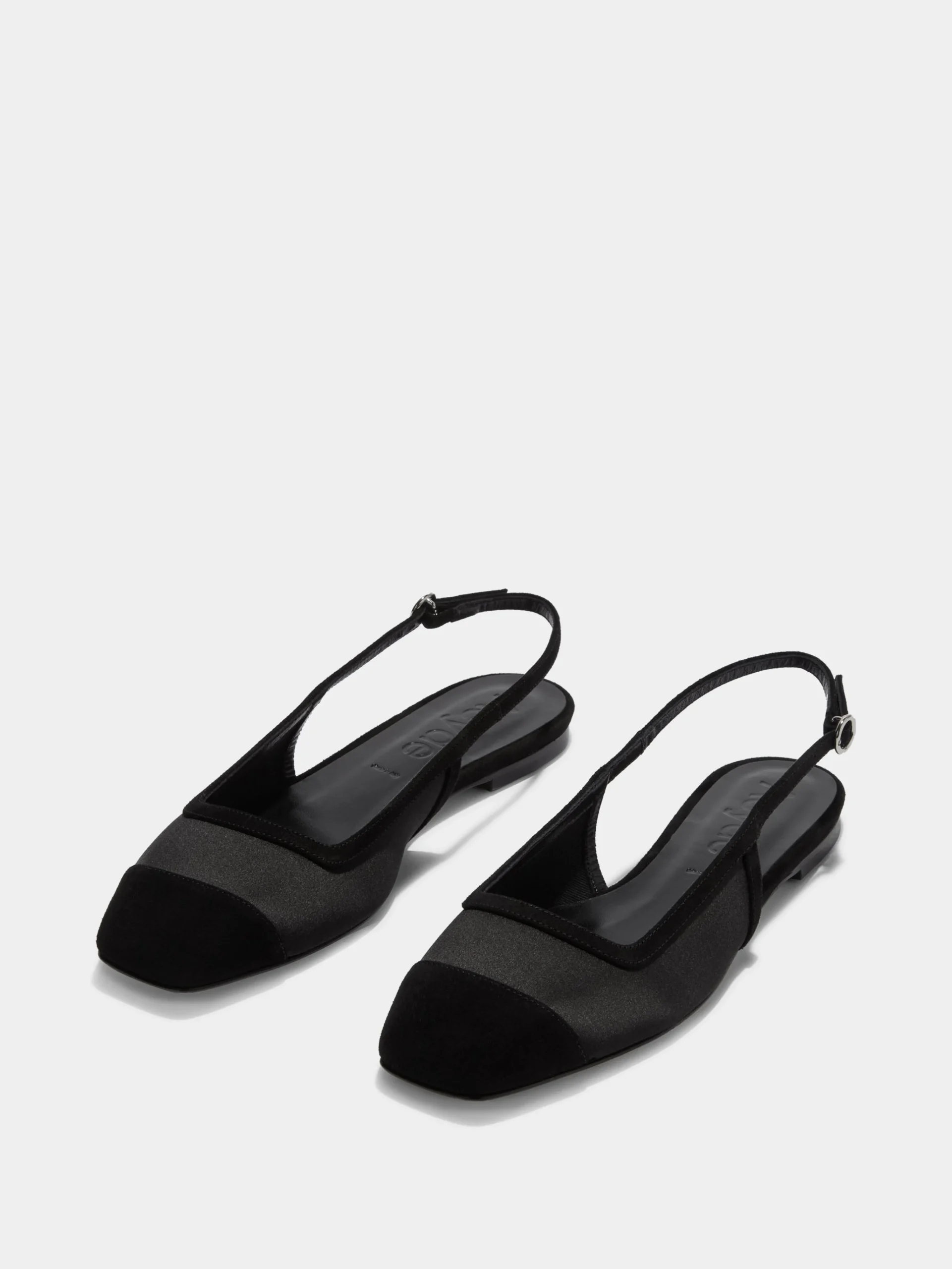 Geraldine Satin Toe-Cap Slingback