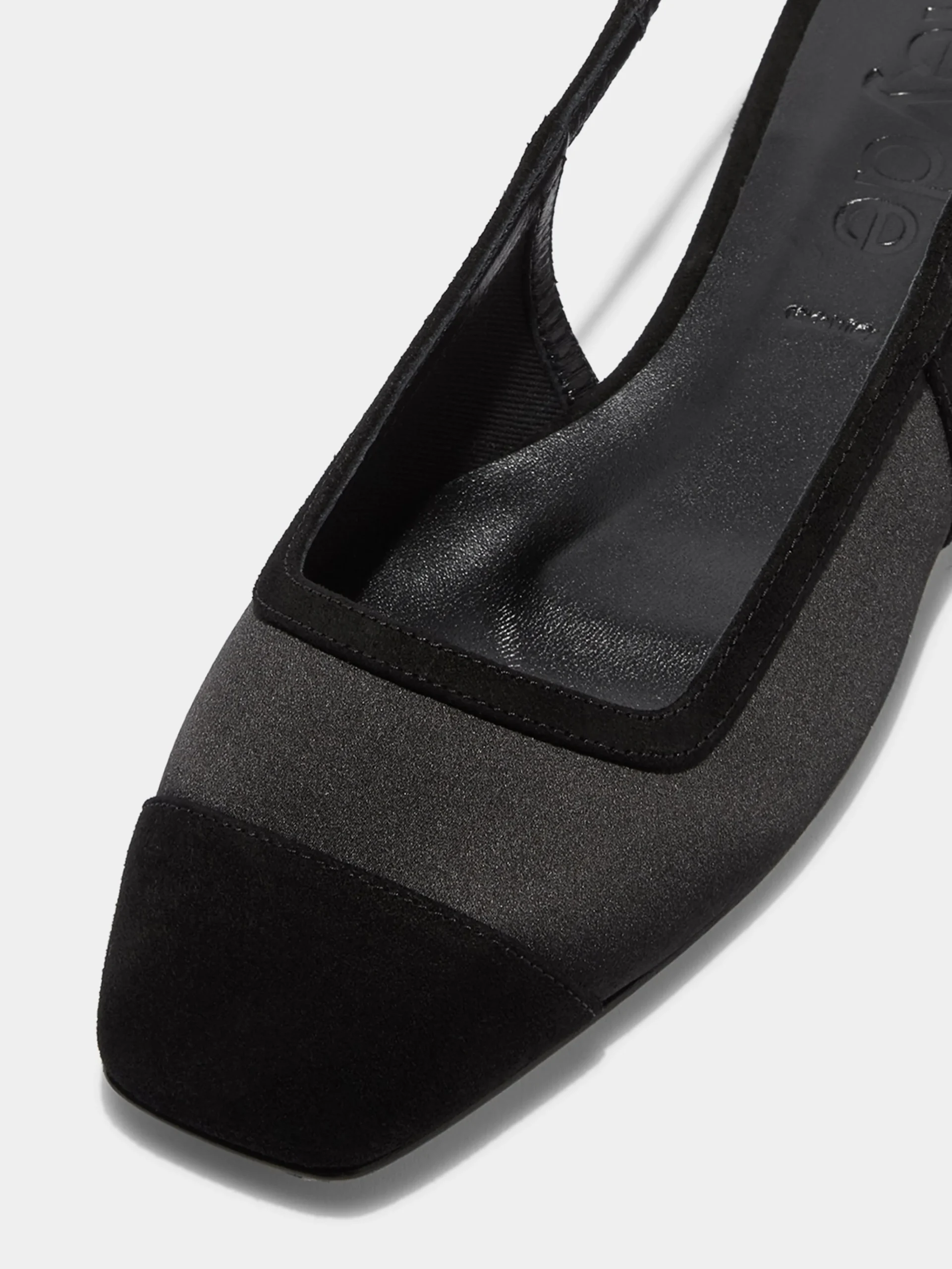 Geraldine Satin Toe-Cap Slingback