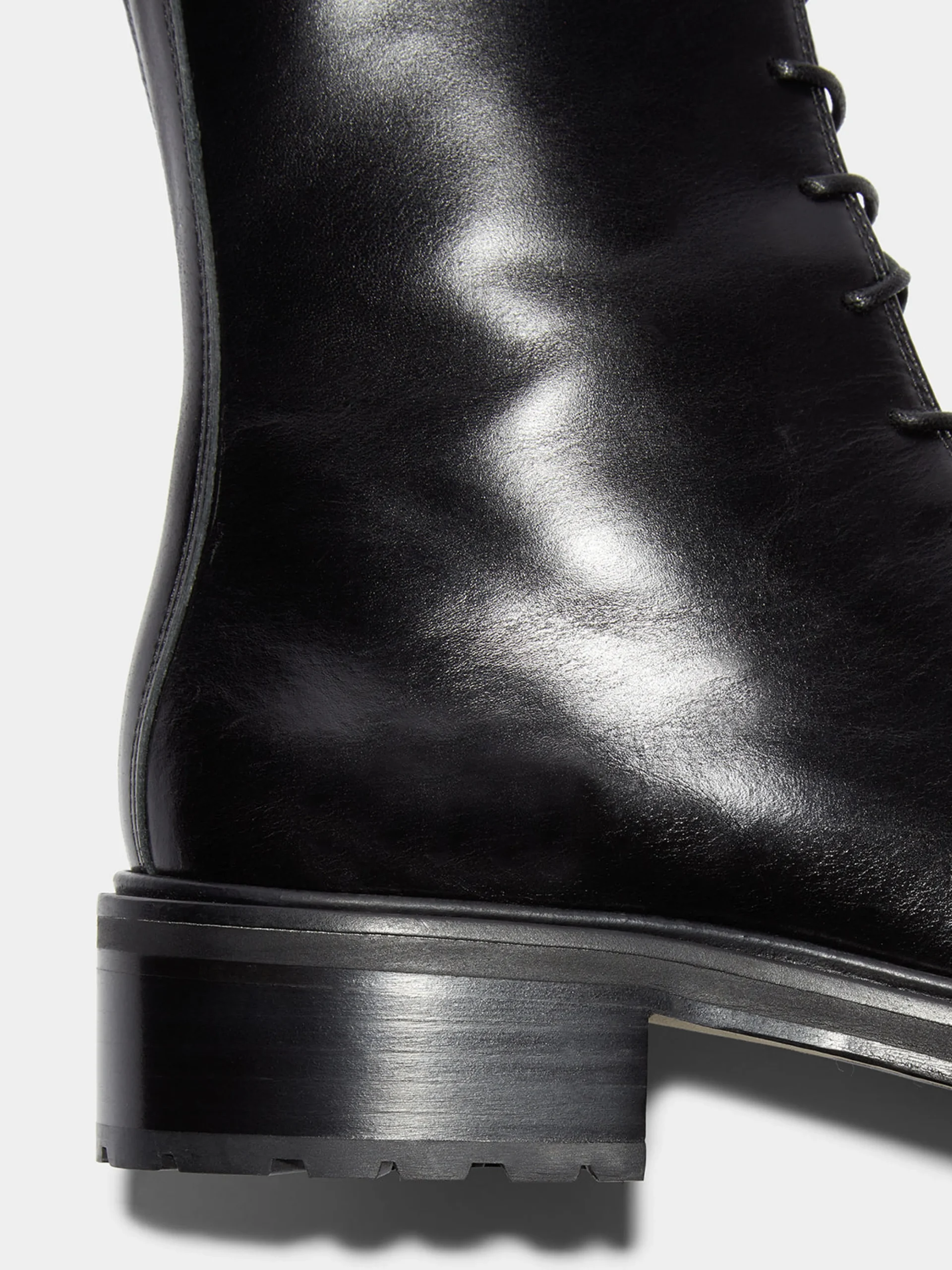 Isa Leather Lace-Up Ankle Boots