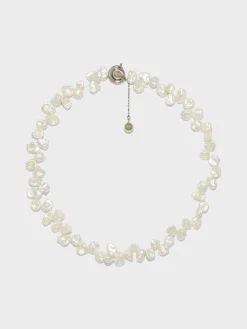 Joss Pearl and Palladium-Plated Necklace
