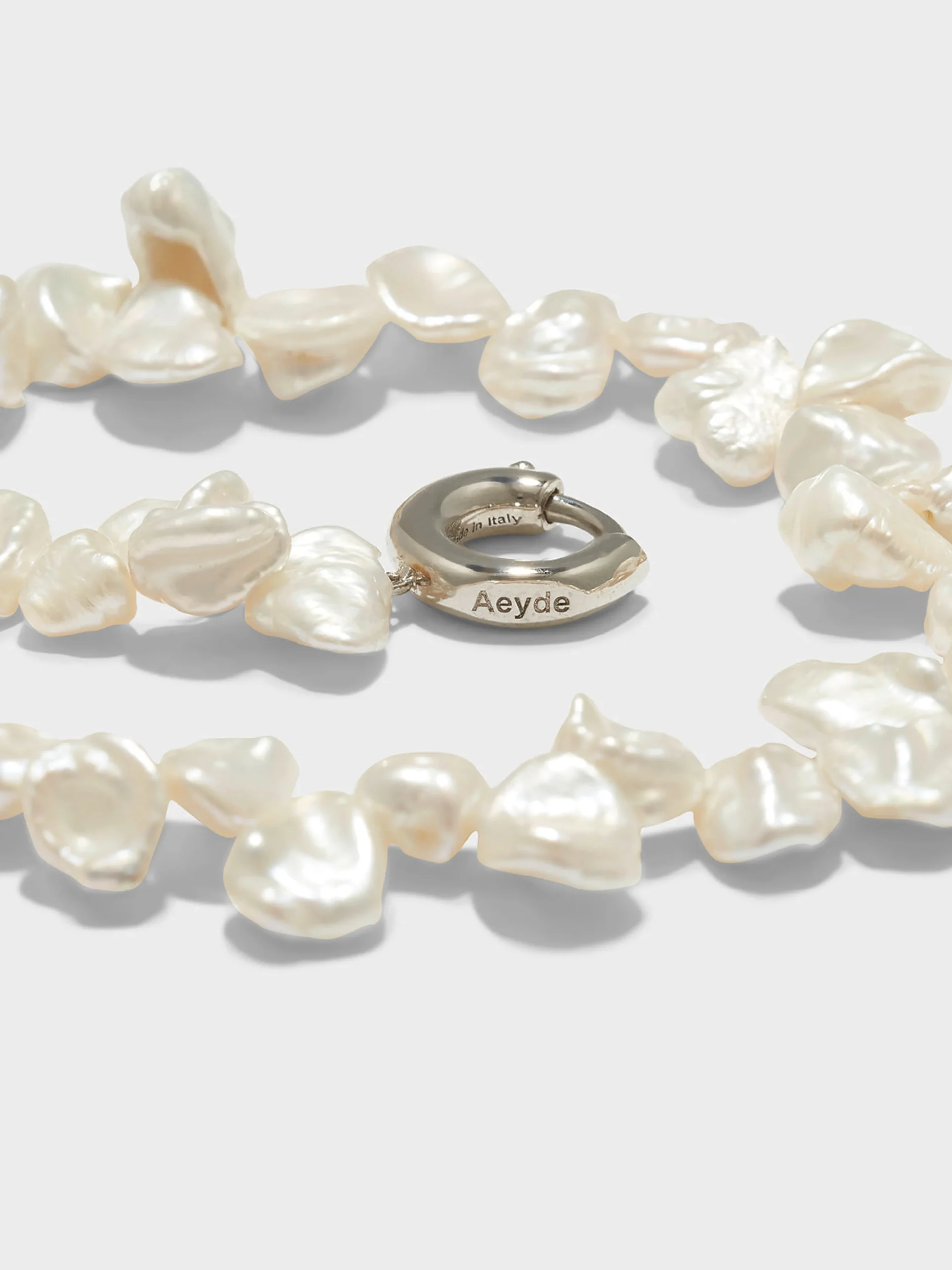 Joss Pearl and Palladium-Plated Necklace