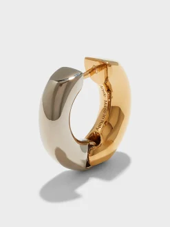 Laurie Medium 18kt Gold and Palladium-Plated Hoop Earrings