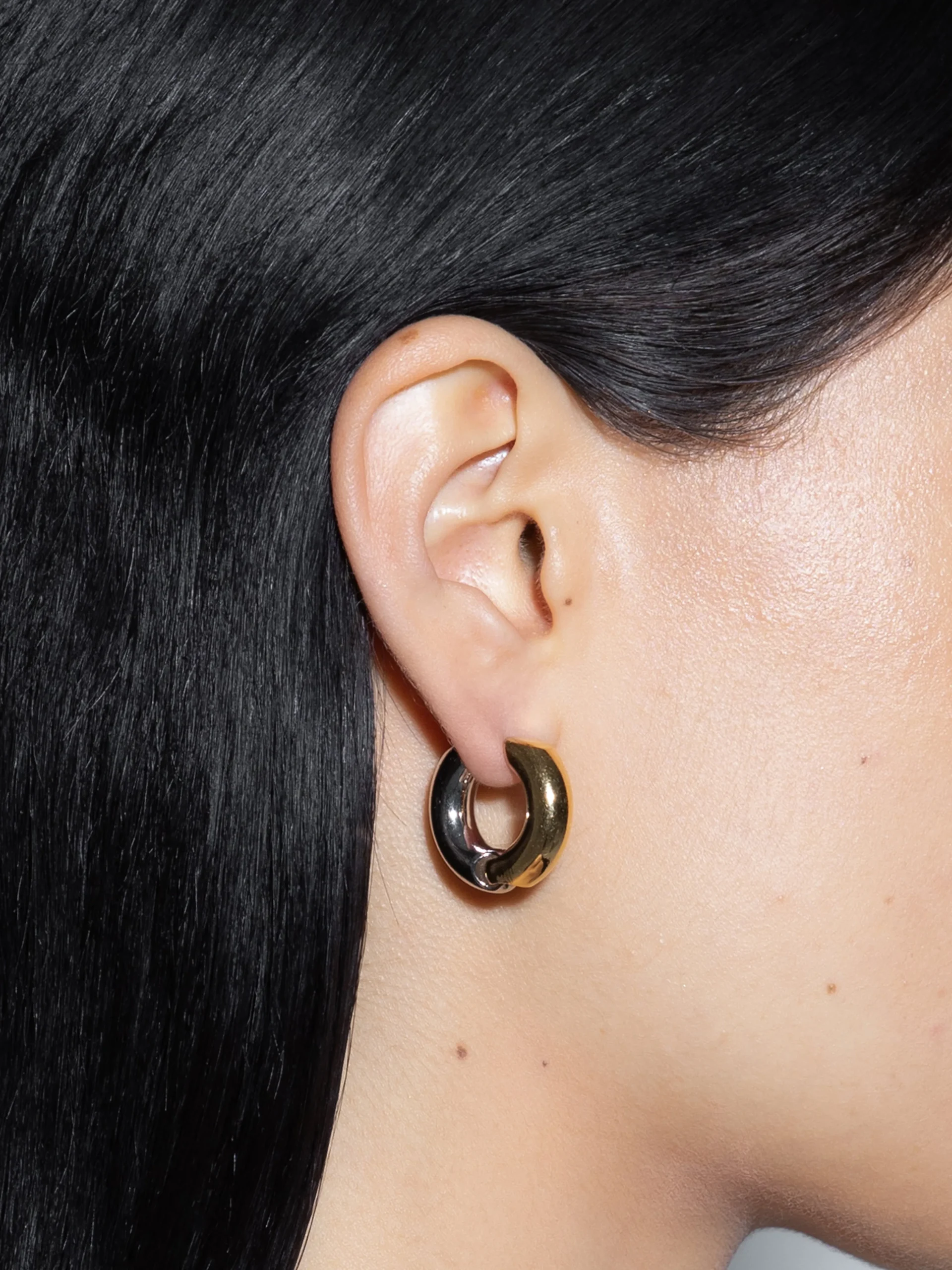 Laurie Medium 18kt Gold and Palladium-Plated Hoop Earrings
