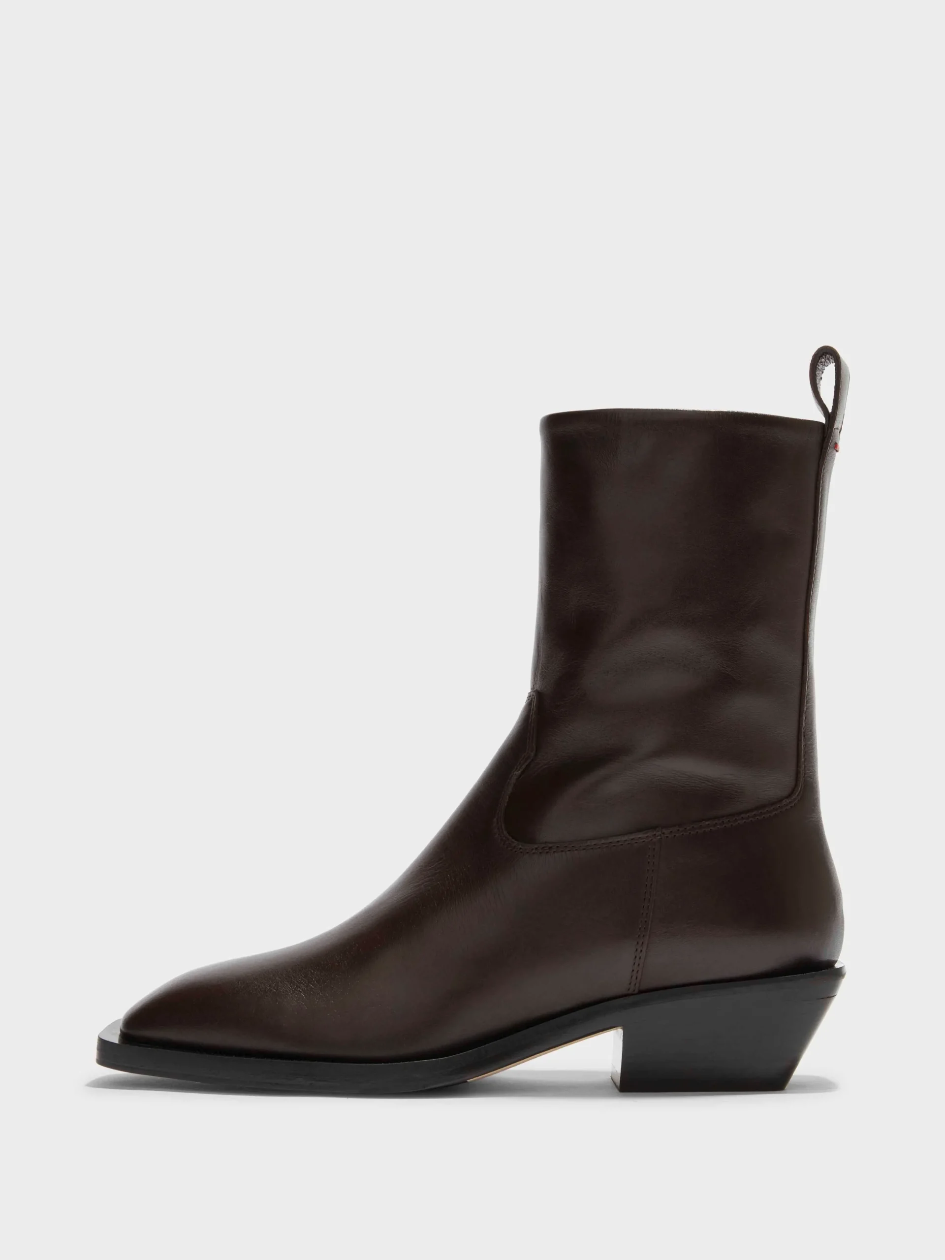 Luis Leather Cowboy Ankle Boots