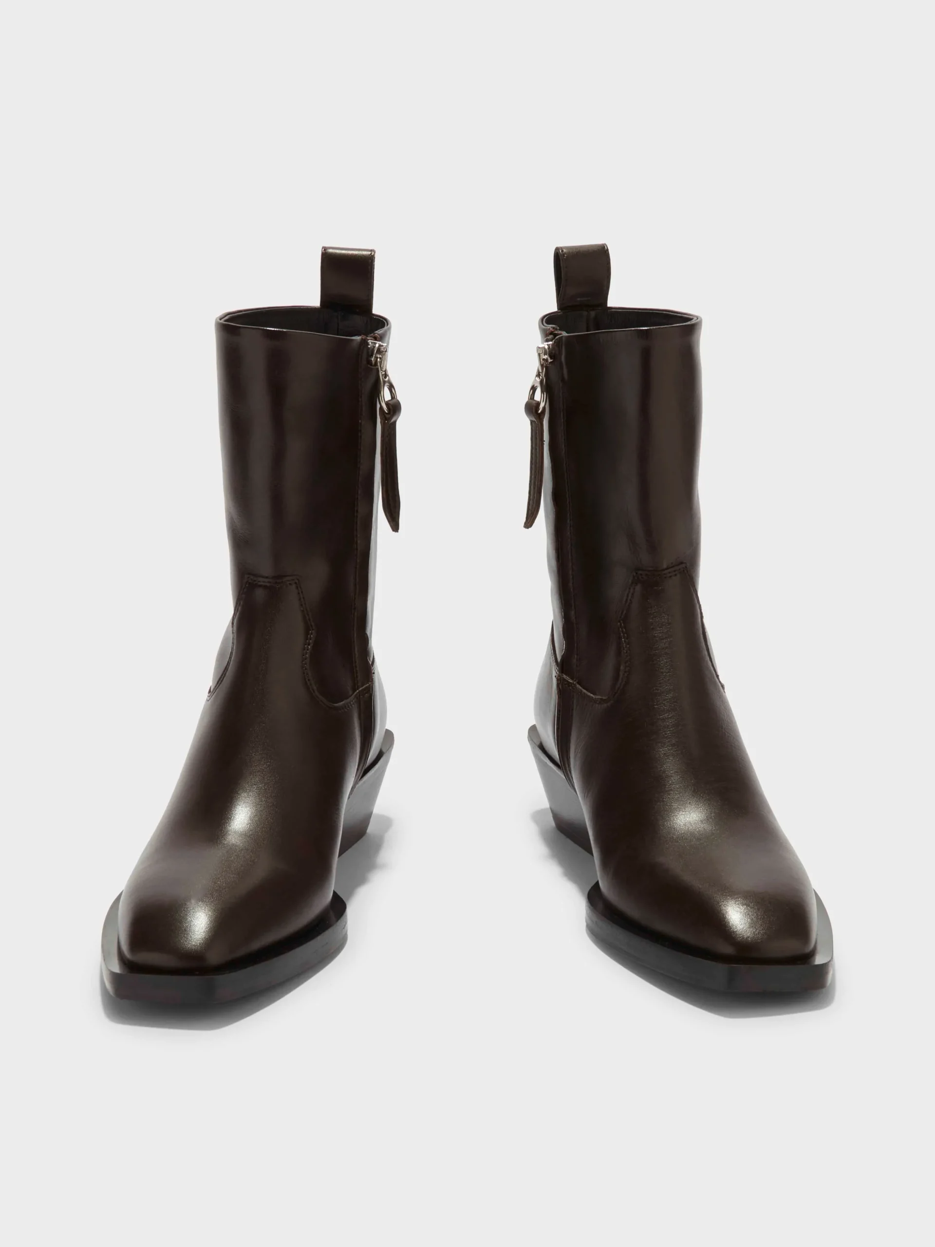 Luis Leather Cowboy Ankle Boots