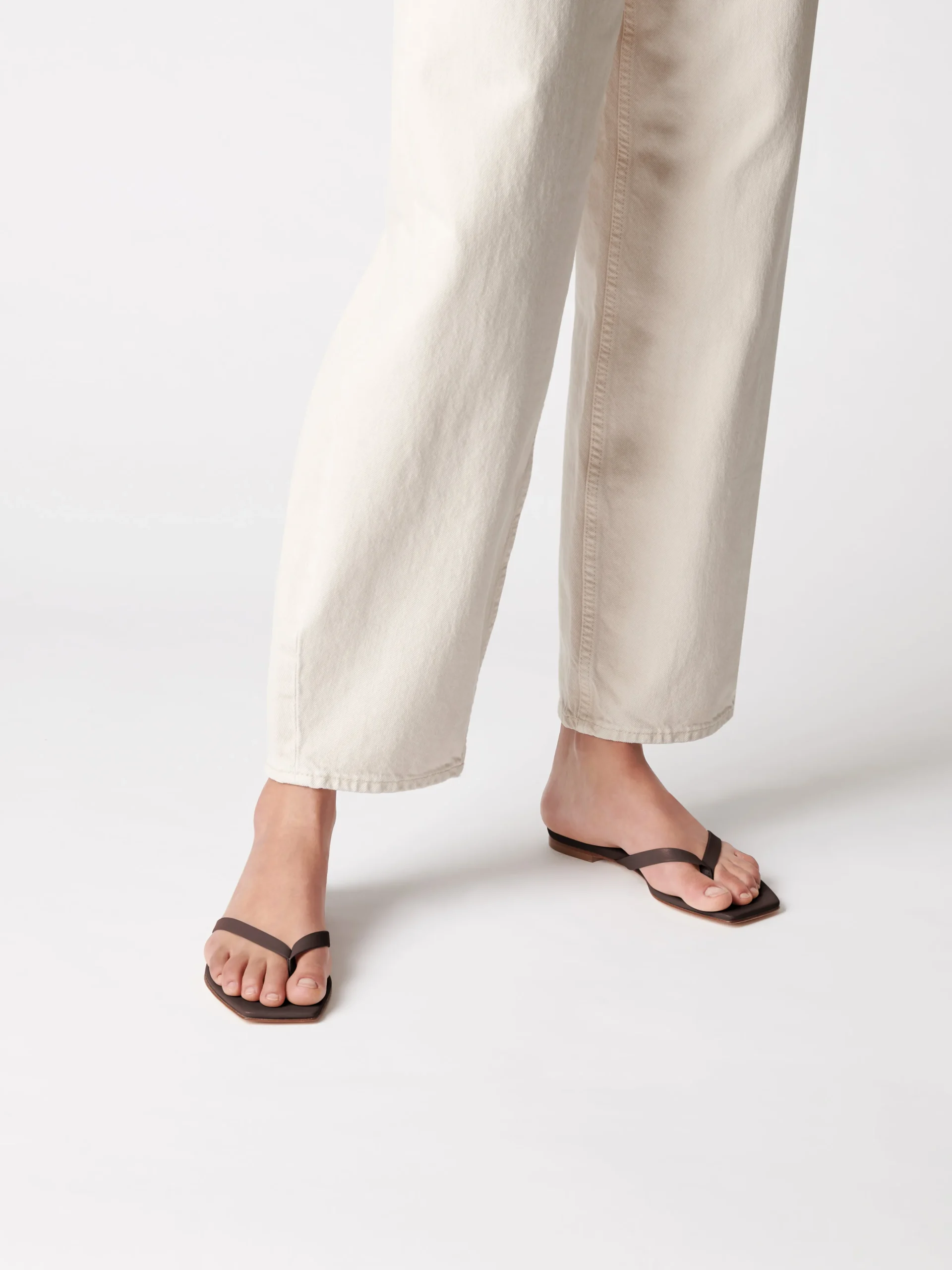 Renee Leather Thong Sandals
