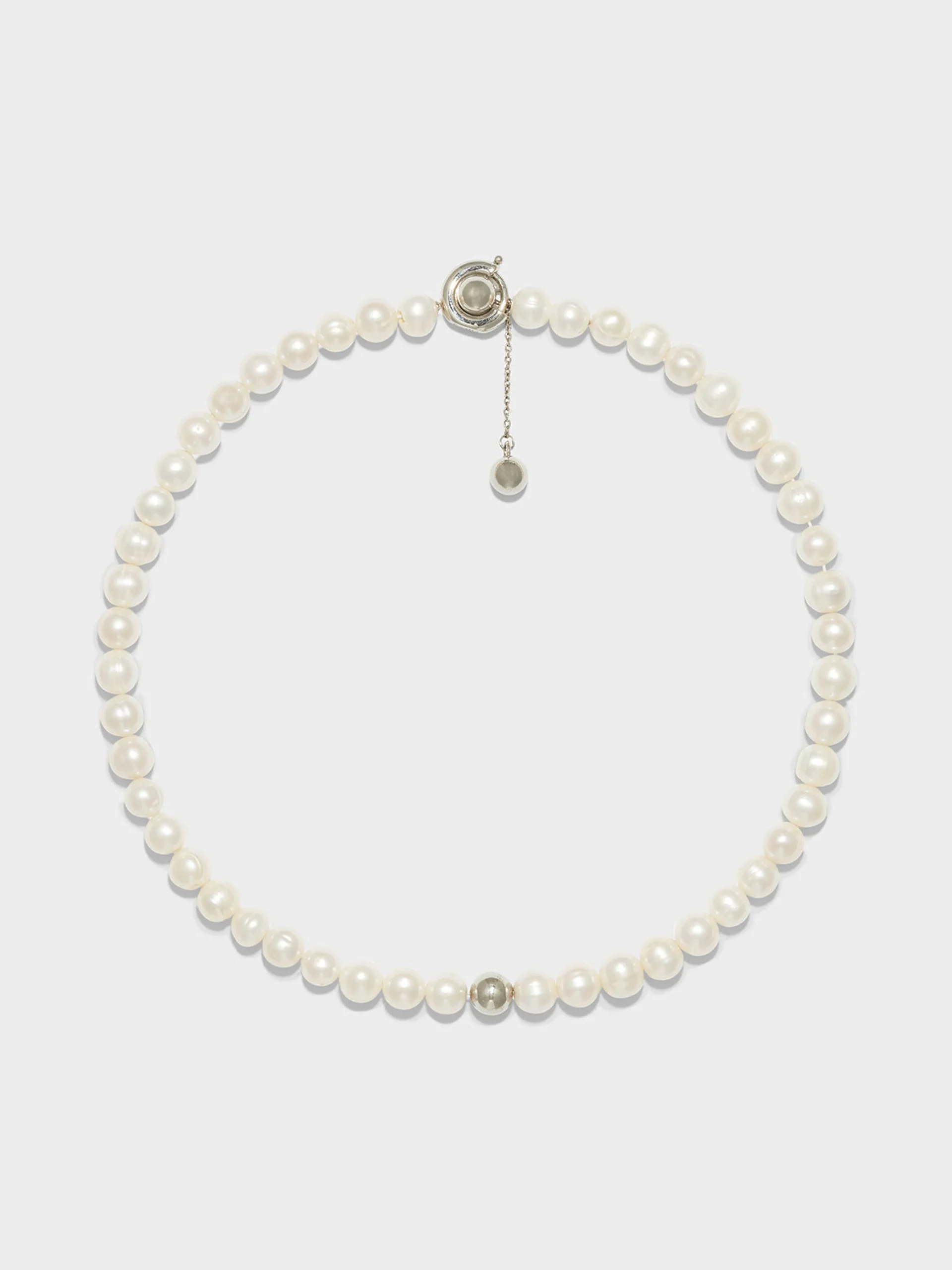 Sarin Pearl and Palladium-Plated Necklace