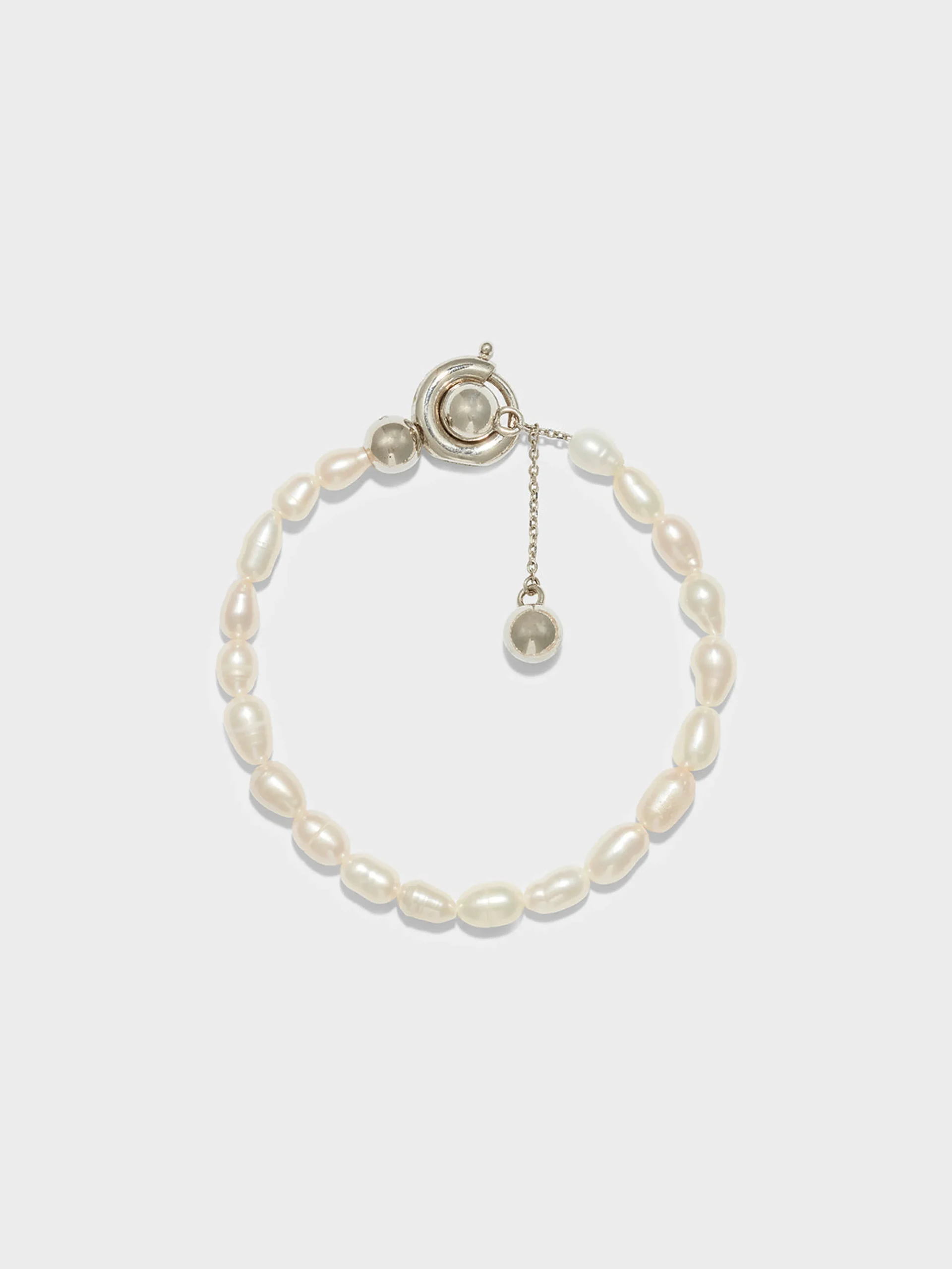 Seth Pearl and Palladium-Plated Bracelet