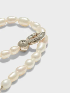Seth Pearl and Palladium-Plated Bracelet