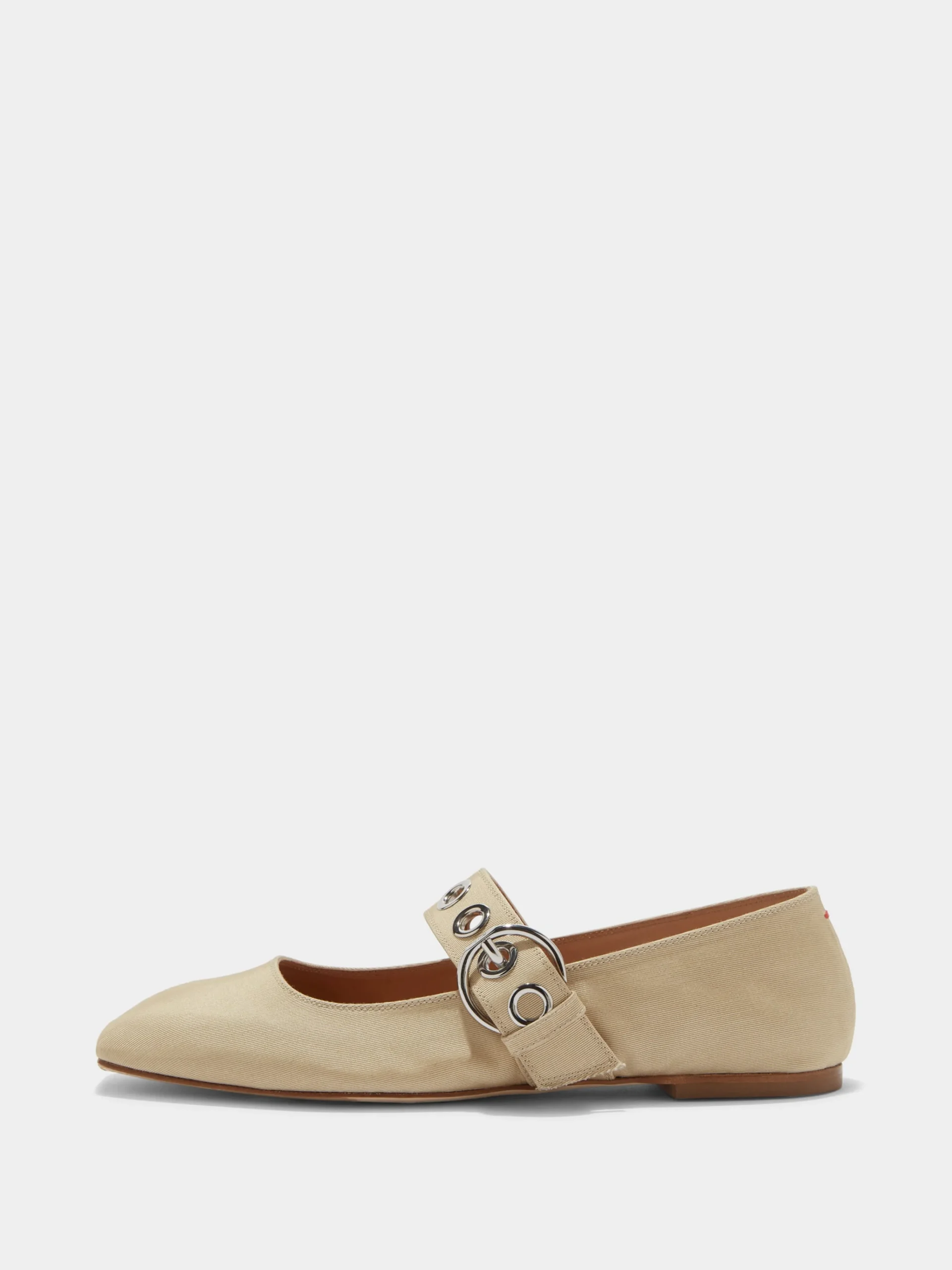 Uma Eyelet Grosgrain Mary-Jane Flats