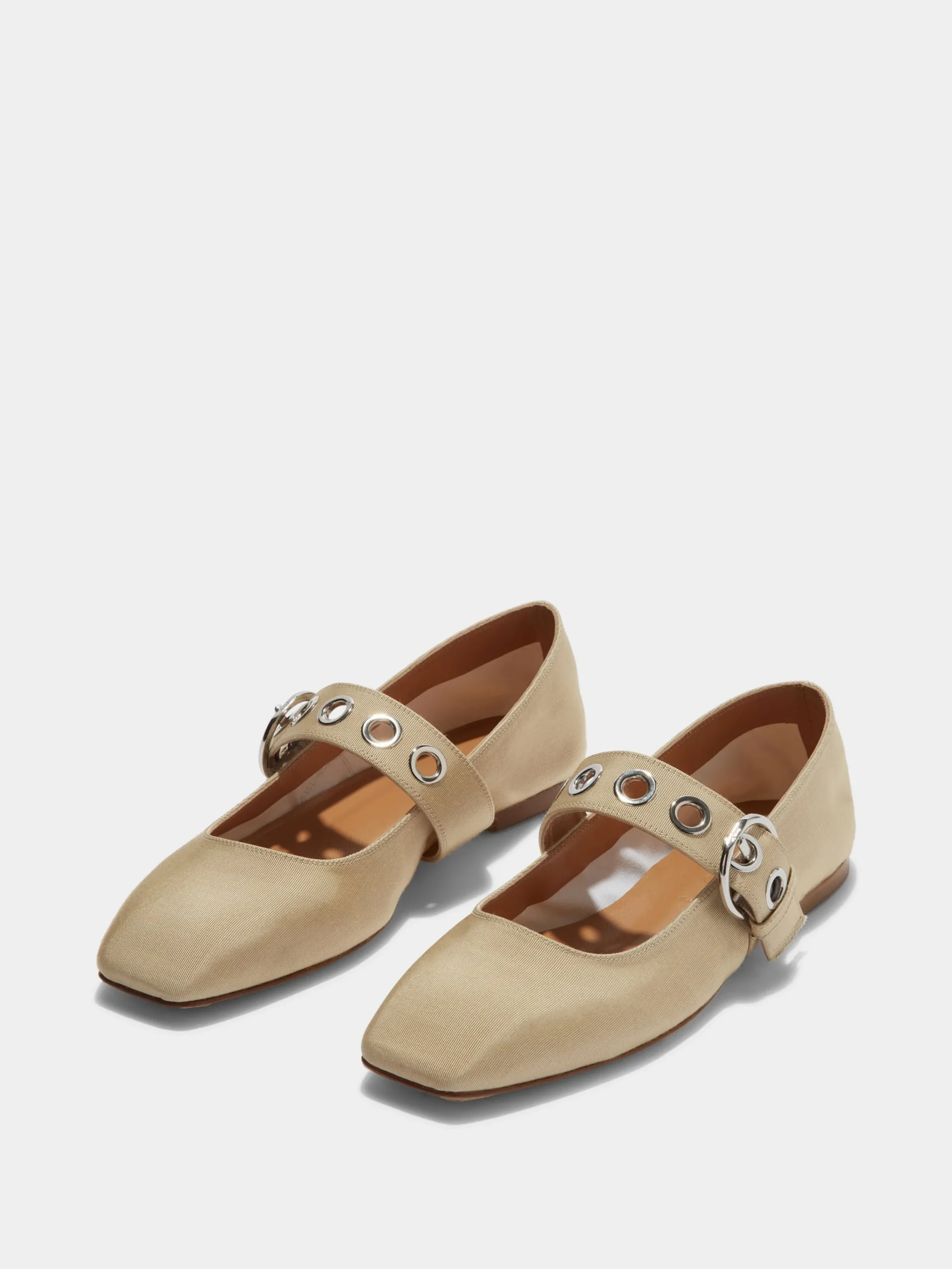 Uma Eyelet Grosgrain Mary-Jane Flats