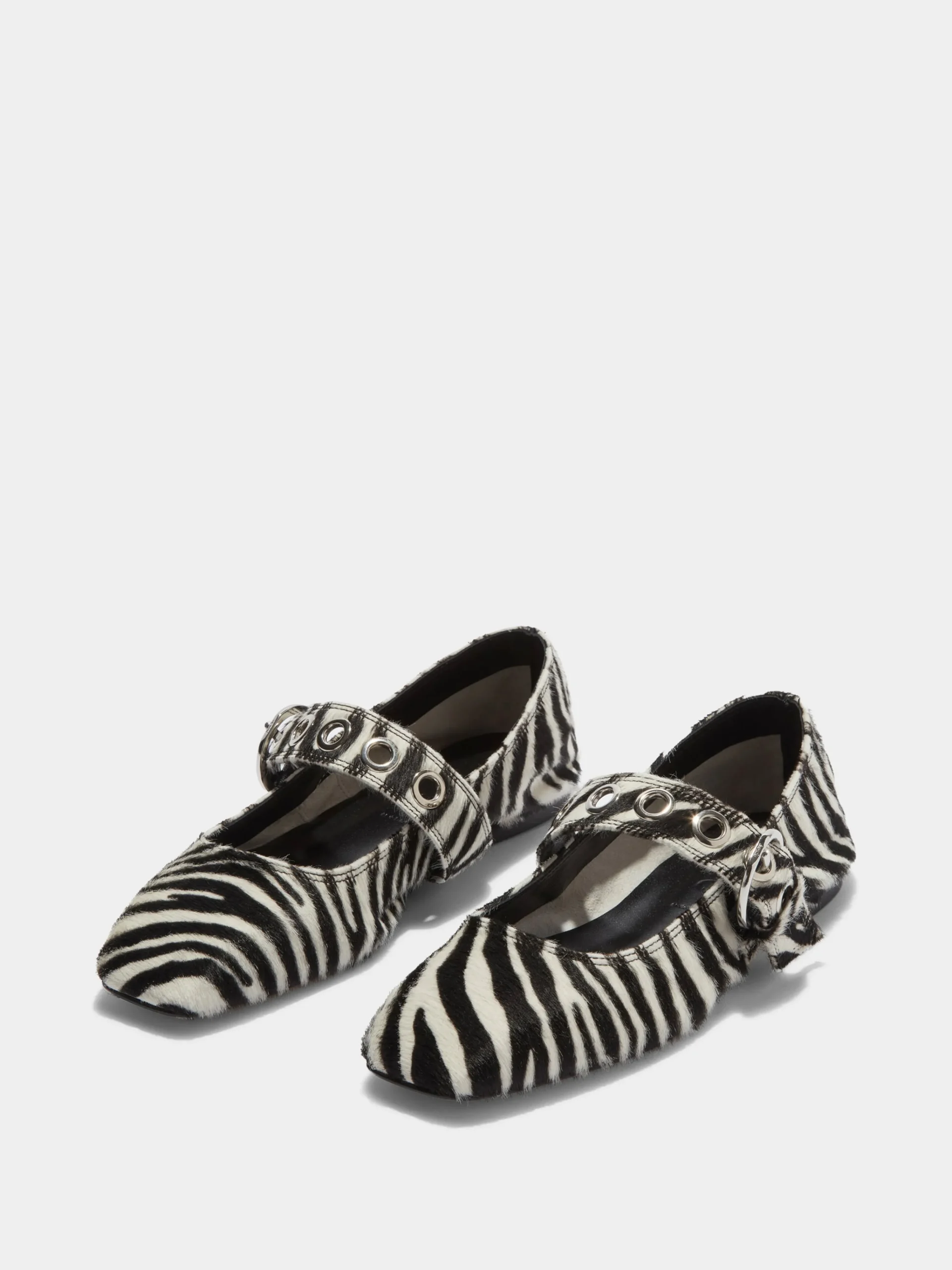 Uma Eyelet Ponyhair Mary-Janes