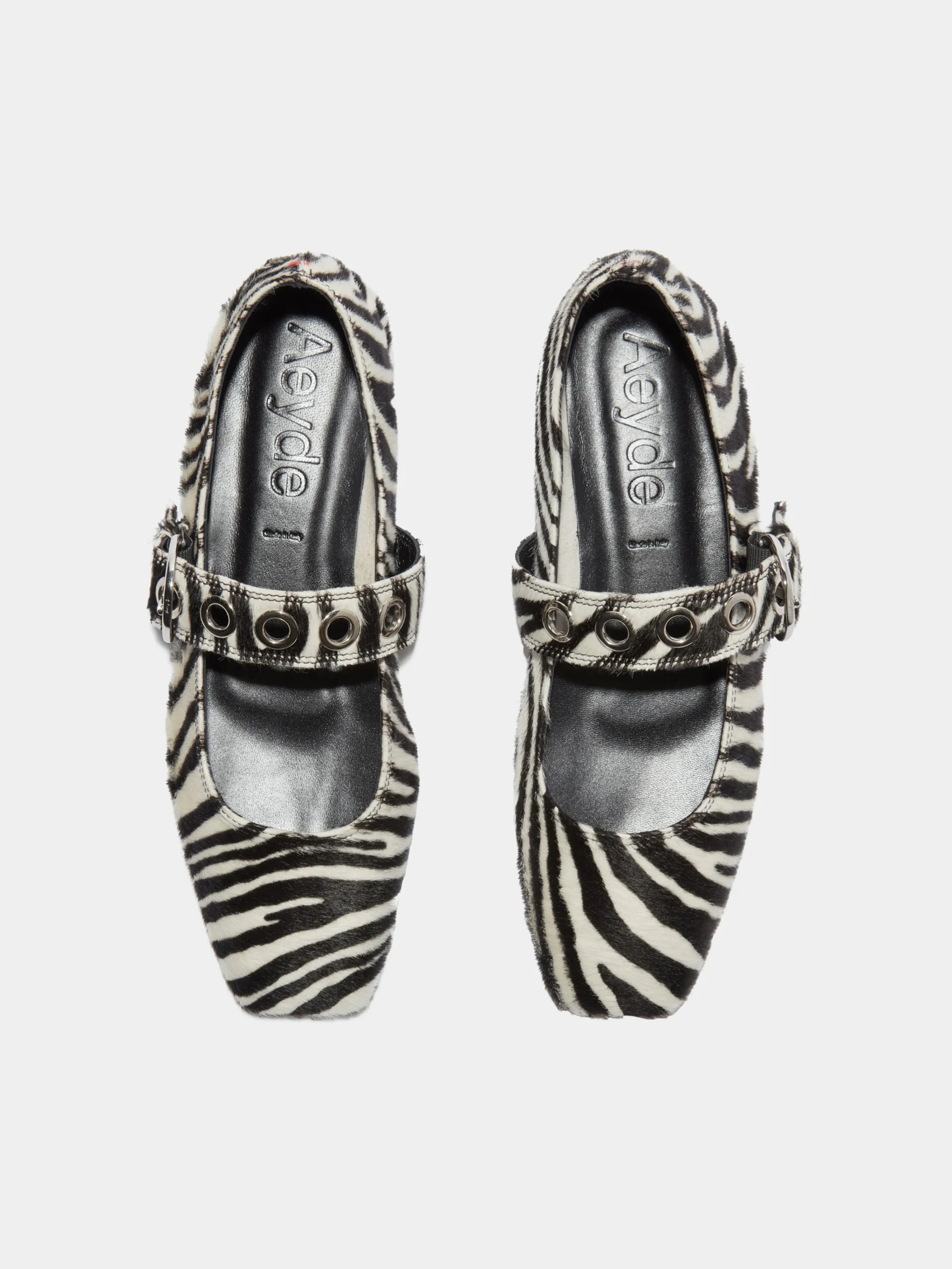 Uma Eyelet Ponyhair Mary-Janes