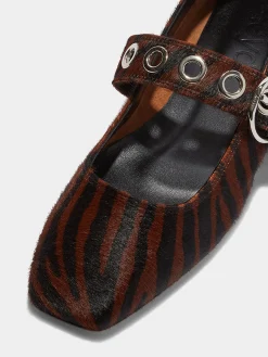 Uma Eyelet Ponyhair Mary-Janes