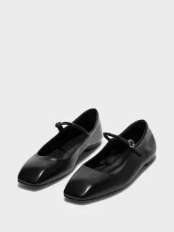 Uma Leather Mary-Jane Flats