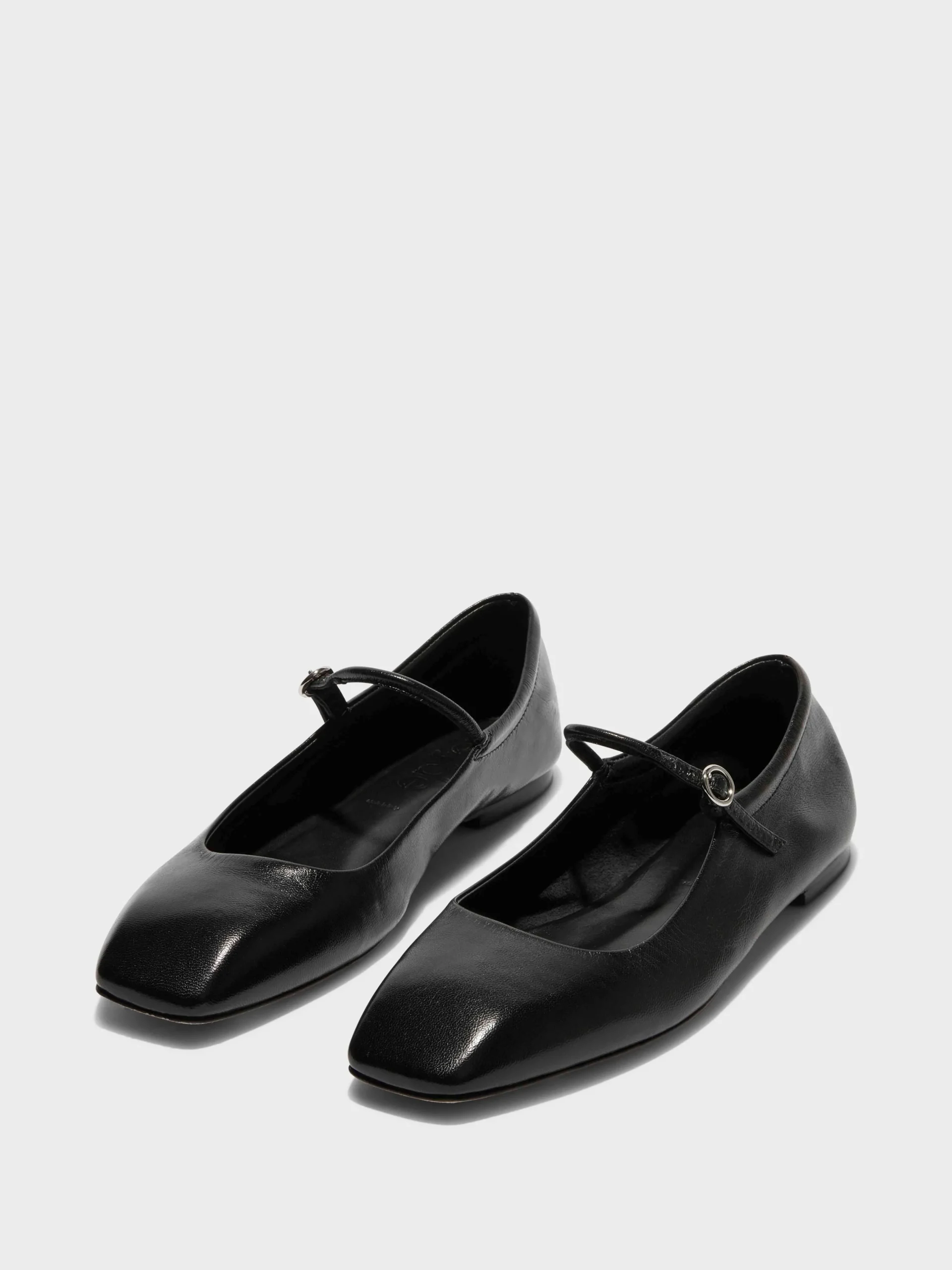 Uma Leather Mary-Jane Flats