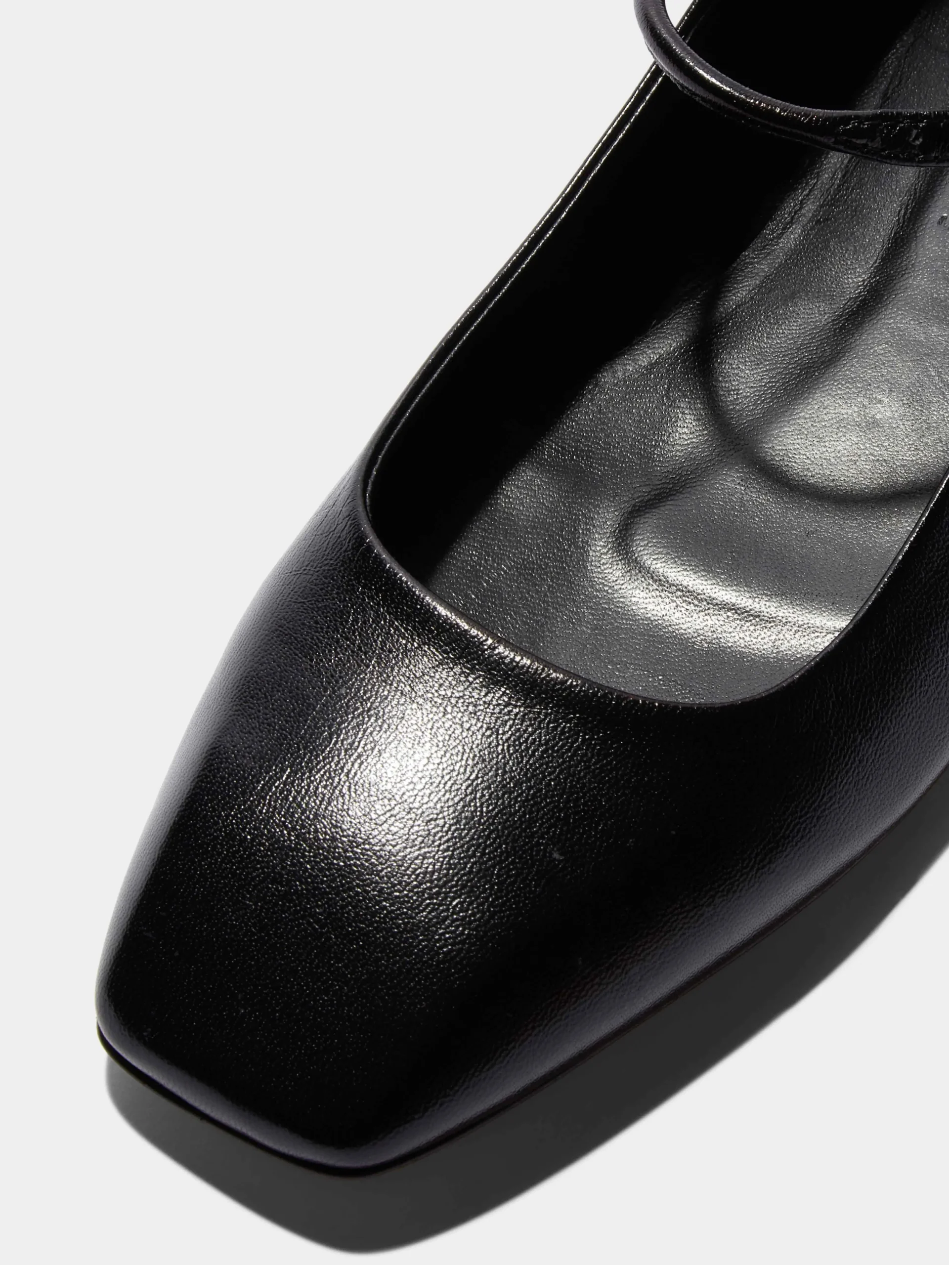 Uma Leather Mary-Jane Flats