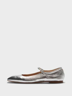 Uma Leather Mary-Jane Flats