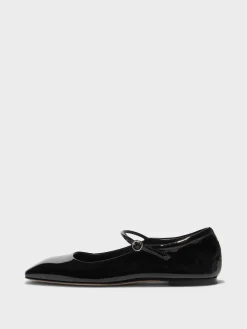 Uma Leather Mary-Jane Flats