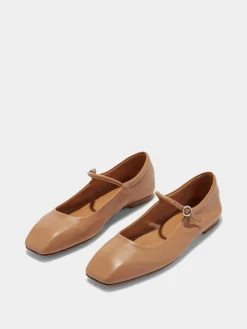 Uma Leather Mary-Janes Flats