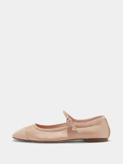 Uma Satin Toe-Cap Mary-Jane Flats