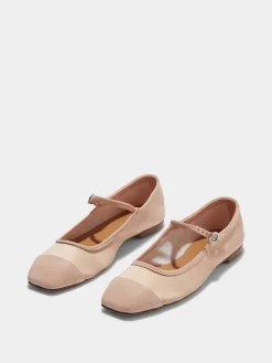 Uma Satin Toe-Cap Mary-Jane Flats