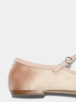 Uma Satin Toe-Cap Mary-Jane Flats