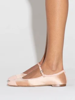 Uma Satin Toe-Cap Mary-Jane Flats