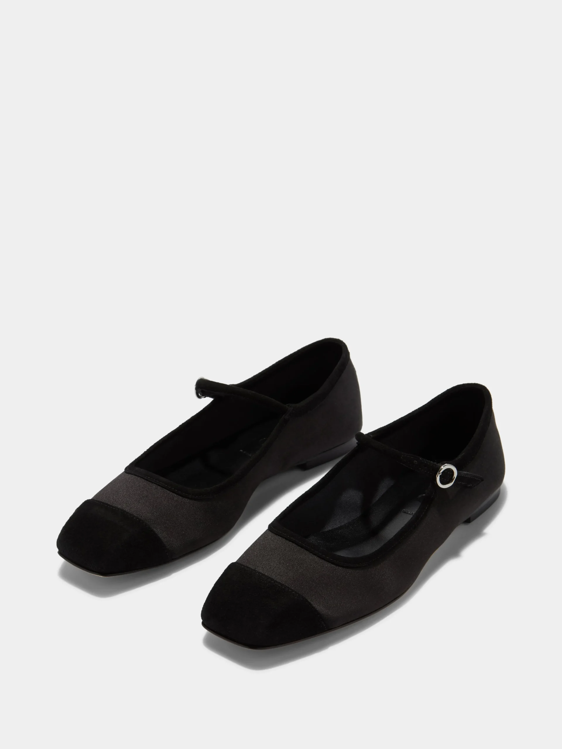 Uma Satin Toe-Cap Mary-Jane Flats