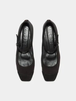 Uma Satin Toe-Cap Mary-Jane Flats